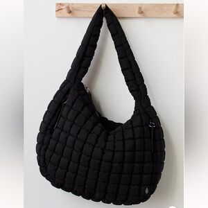 Free People Quilted Carryall Black